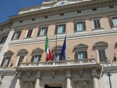 Palazzo Montecitorio. Portone d'ingresso della Camera dei Deputati.