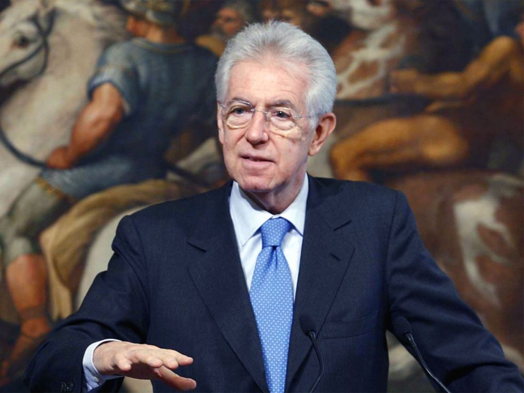 Il premier italiano che folle il Fiscal Compact (2011), Mario Monti.
