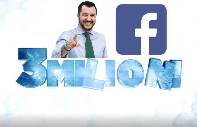 salvini 3 milioni facebook