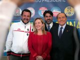 Solinas_Meloni_Berlusconi_Salvini_elezioni_Sardegna