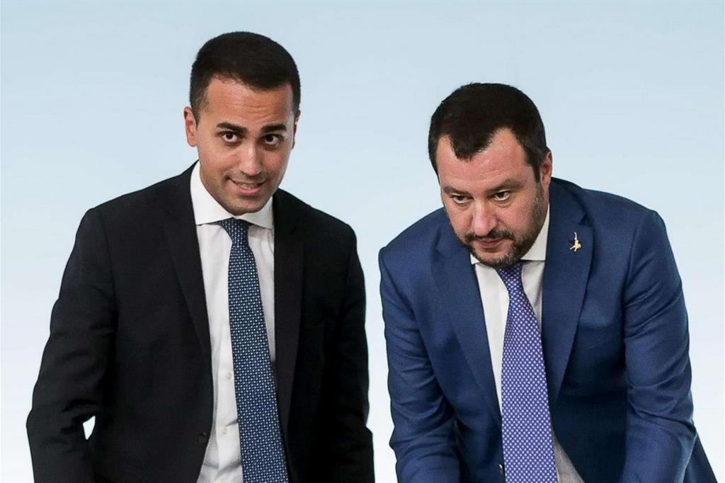  Luigi Di Maio (M5s) e Matteo Salvini (Lega)
