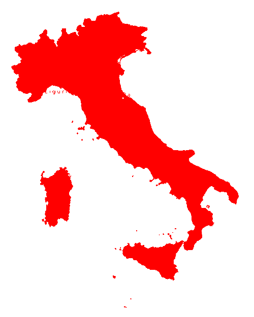 Mappa Italia rossa