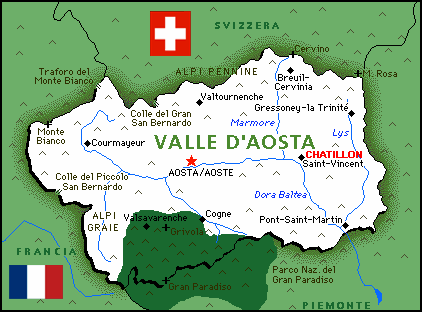 cartina valle aosta