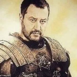 Il gladiatore interpretato da Salvini