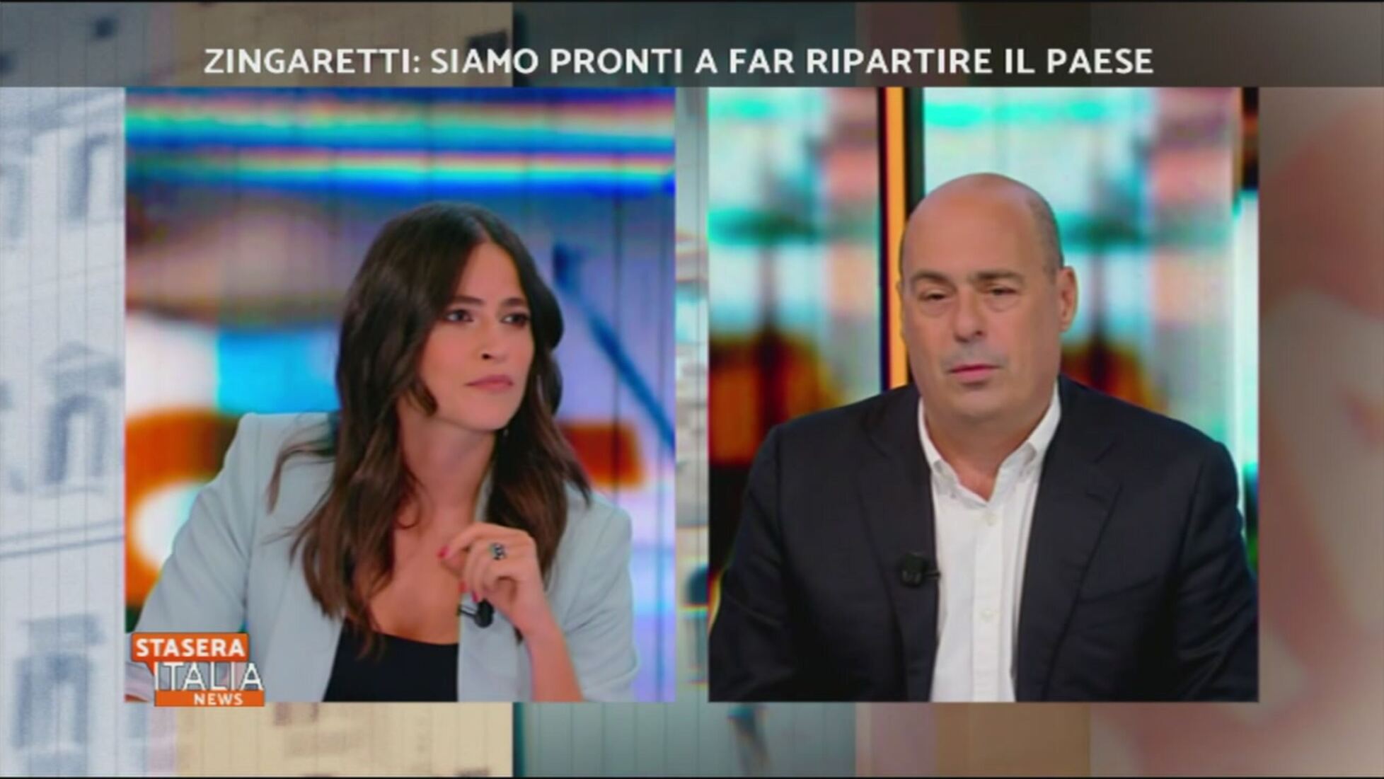 Stasera Italia news Zingaretti