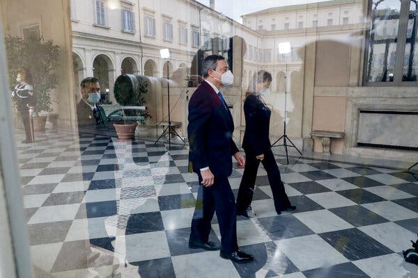 Mario Draghi entra al quirinale