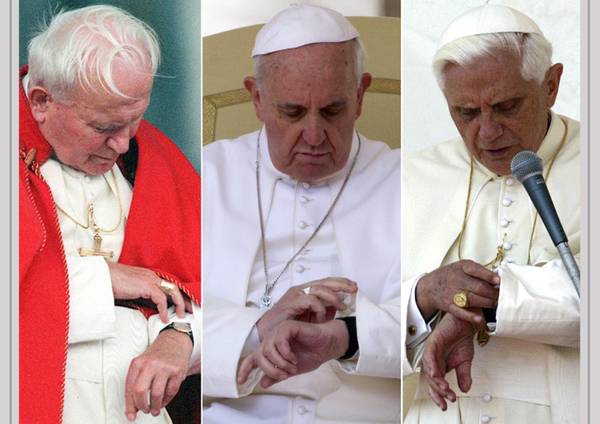 Wojtyla Bergoglio e Ratzinger