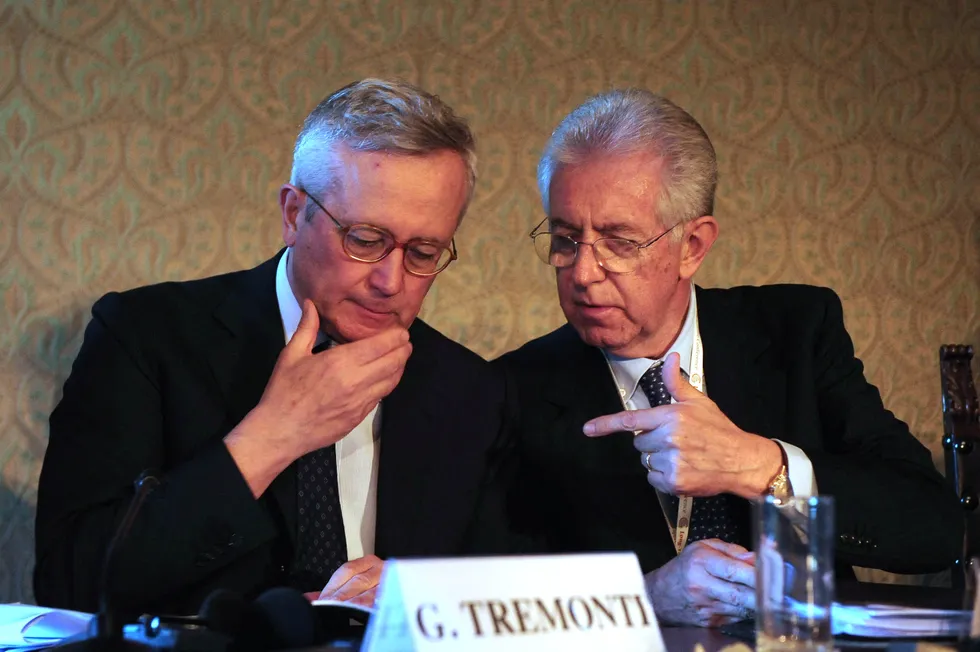Giulio Tremonti e Mario Monti