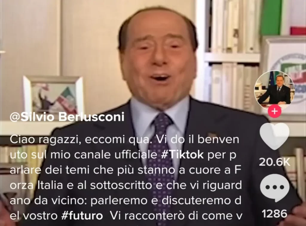 Berlusconi su Tik Tok