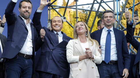  Giorgia Meloni, Silvio Berlusconi, Matteo Salvini e Maurizio Lupi