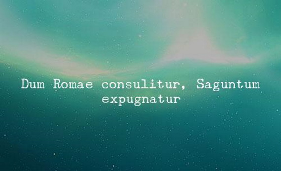 Dum Romae consulitur Saguntum