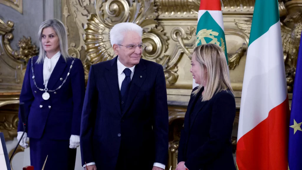 Il Presidente Mattarella e la Premier Giorgia Meloni