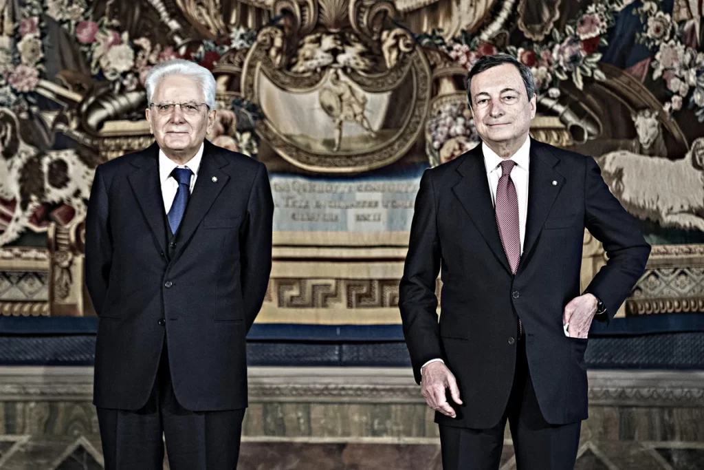 Mario Draghi viene ricevuto al Quirinale da Mattarella